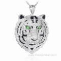 Street Trend Retro Tiger Head Pendant Necklace Jewelry